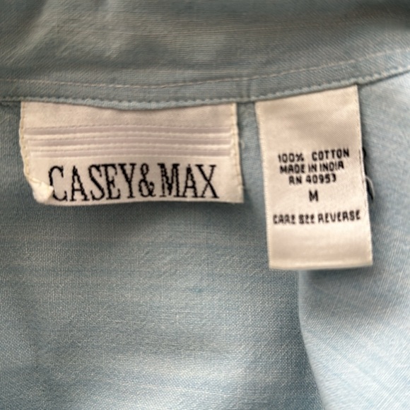 Casey and max vintage chambray short sleeve shirts size medium - Picture 4 of 4